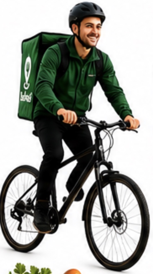 Livreur Bofood à vélo